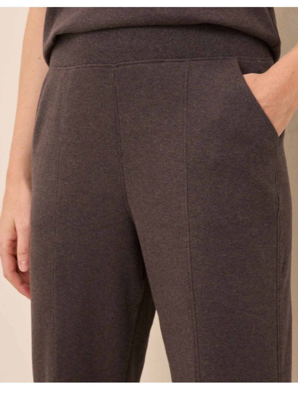Pact Organic  Airplane Tapered Leg Pant Chocolate Heather - Picture 3 of 9